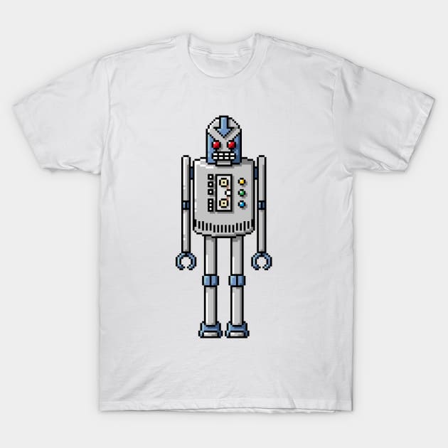 Pixel Robot 178 T-Shirt by Vampireslug